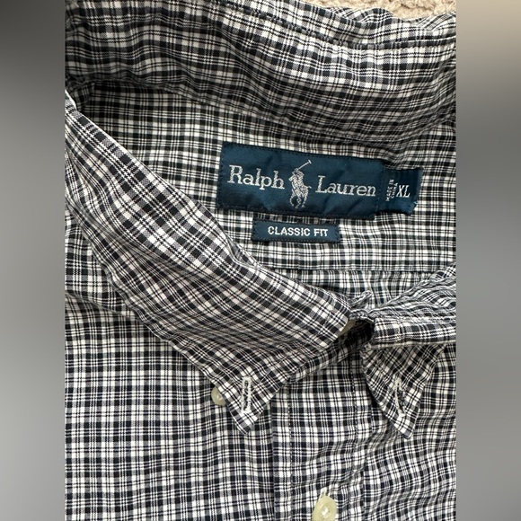 Ralph Lauren Men's Checkered Button Down Short Sleeve Shirt Size Extra Large XL - Picture 5 of 5